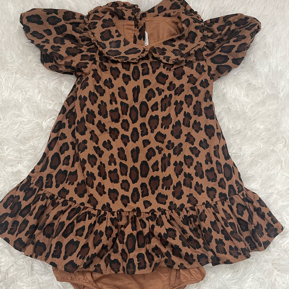 Janie and Jack 12-18 months Leopard Dress with Blommer